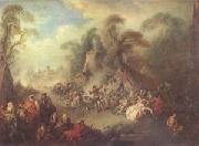 Pater, Jean-Baptiste A Country Festival with Soldiers Rejoicing (mk05) oil painting artist